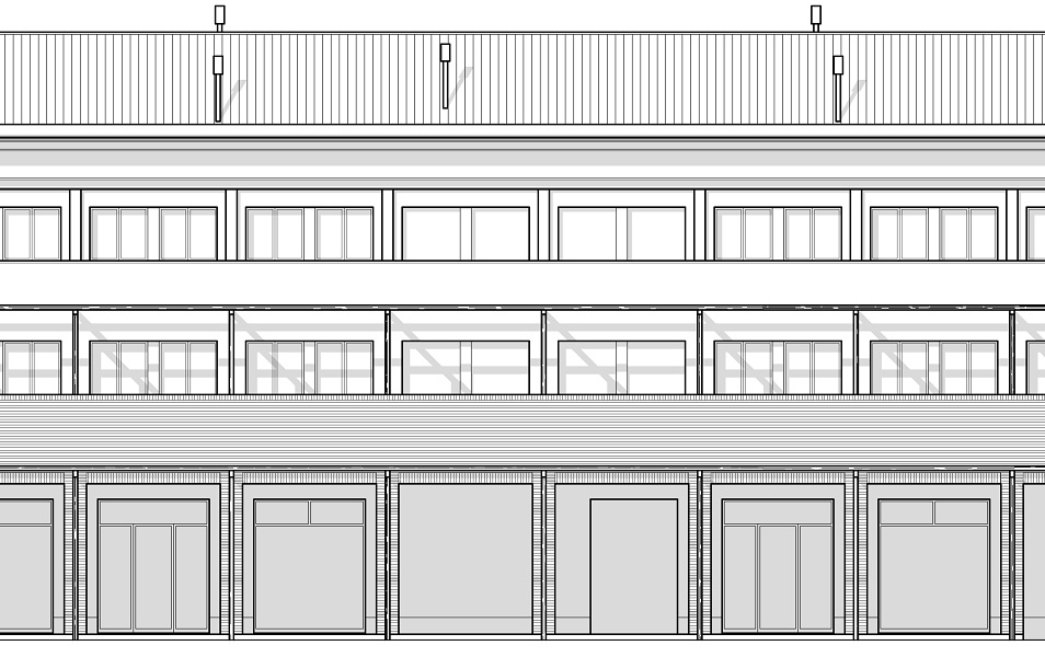 costruzione di un complesso edilizio ad uso residenziale e commerciale, superficie 5.600 mq, volume 17.500 mc | Villanova di Camposampiero, Padova | progettazione architettonica, direzione e contabilit dei lavori | 2003